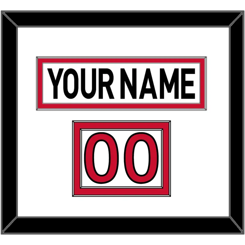 Ottawa Nameplate & Number (Shoulder) - Road White (2007-2017) - Double Mat 1