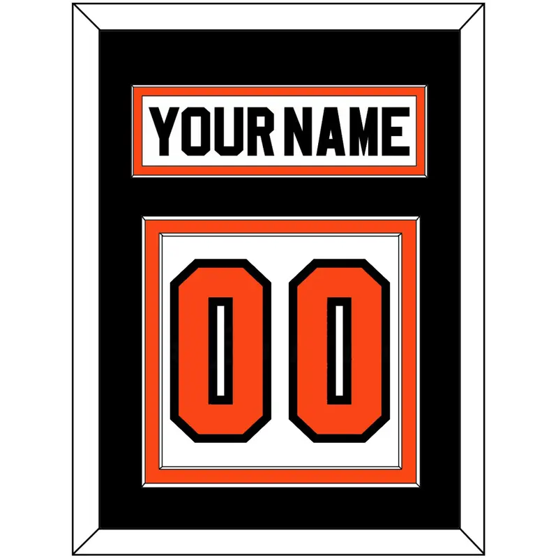 Philadelphia Nameplate & Number (Back) - Road White (2007-2010) - Double Mat 3