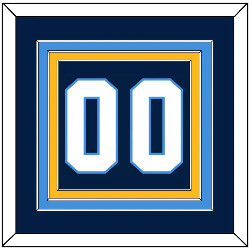 Pittsburgh Number (Back) - Road Blue (1977-1980) - Triple Mat 4