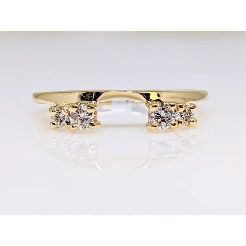 14K .22 CARAT TOTAL WEIGHT SI2 I DIAMOND ROUND (4) ESTATE WRAP 2.0 GRAMS
