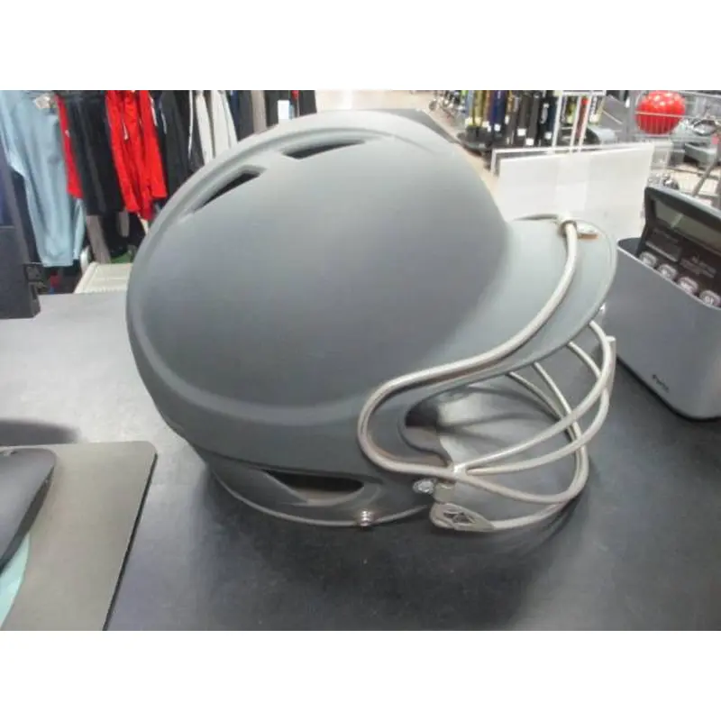 Used Champro Gray Batting Helmet With Mask
