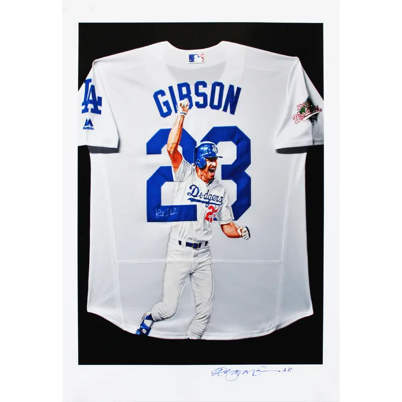 William Zavala Authentic Signed 13x19 Kirk Gibson Artist Proof Lithograph