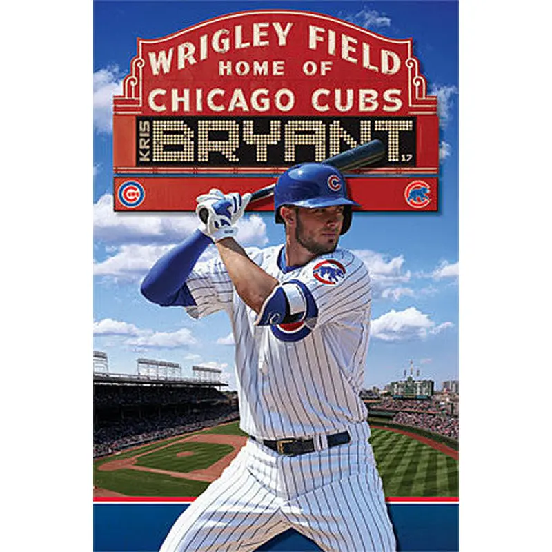 Kris Bryant "Wrigley Superstar" Chicago Cubs MLB Baseball Wall Poster - Trends