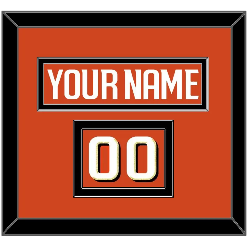 Anaheim Nameplate & Number (Shoulder) - Home Orange - Double Mat 3