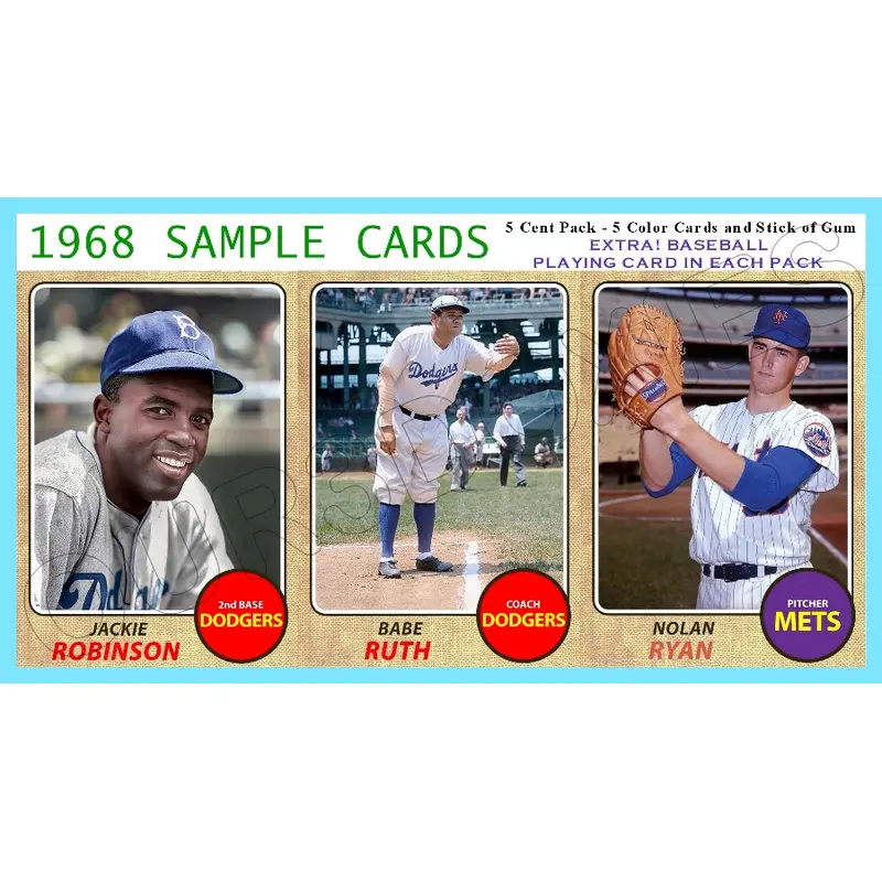 Ruth Robinson Ryan 1968 Topps Salesman Sample Panel Custom Card - 4716