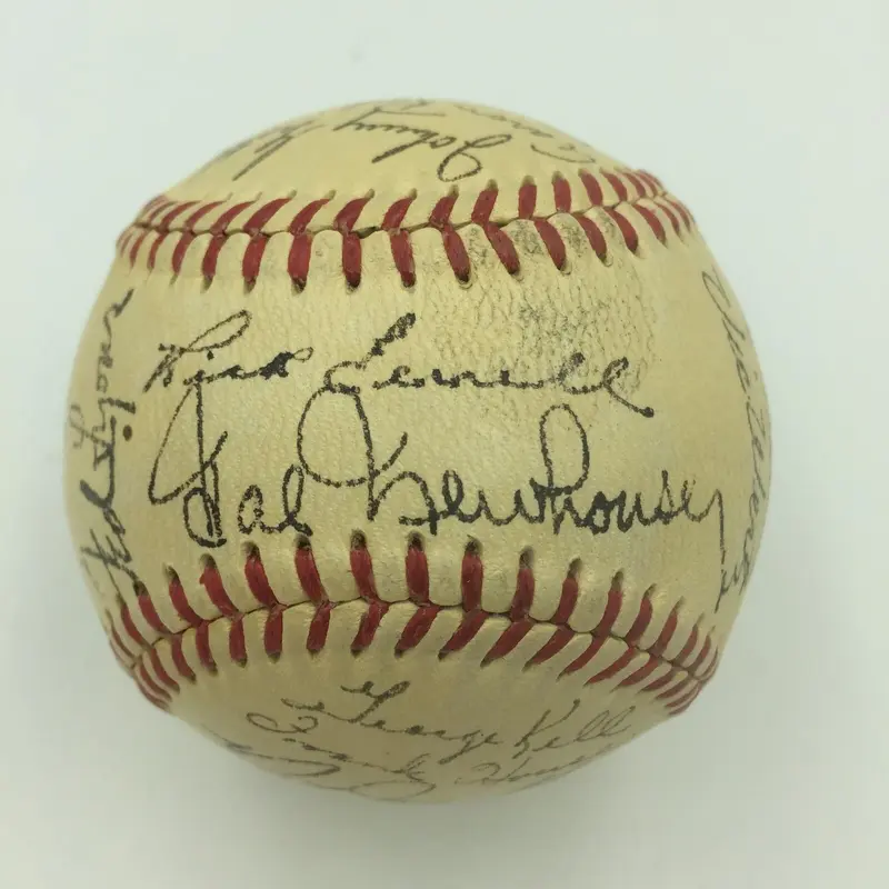 Beautiful 1950 Detroit Tigers Team Signed Official American League Baseball