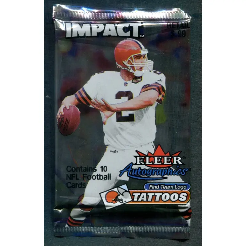 2000 Skybox Impact Football Unopened Pack (Retail) (Pre-Priced)