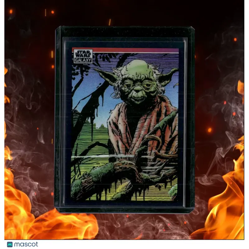 2022 Topps Star Wars Galaxy Yoda On Dagobah Refractor #32