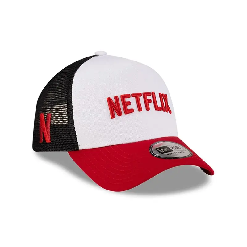Netflix Logo White 9FORTY E-Frame Trucker Adjustable Cap