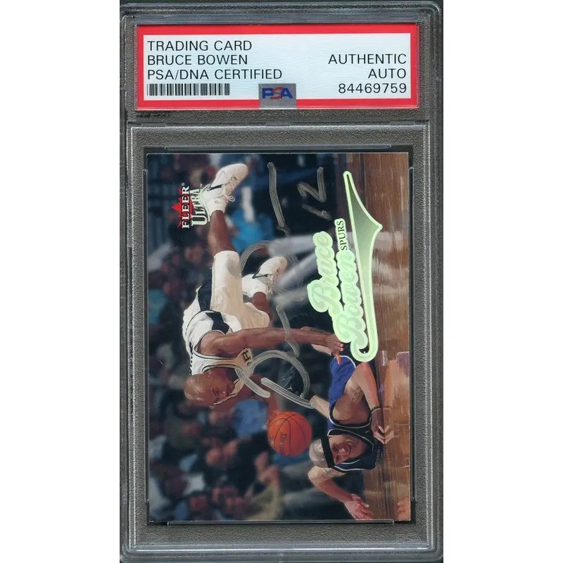 2004-05 Fleer Ultra #101 Bruce Bowen Signed Card AUTO PSA Slabbed Spurs