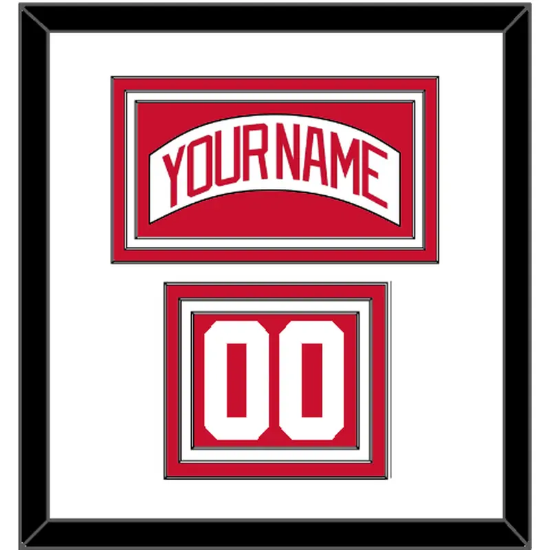 Detroit Nameplate & Number (Shoulder) - Home White (1997-2007) - Triple Mat 1