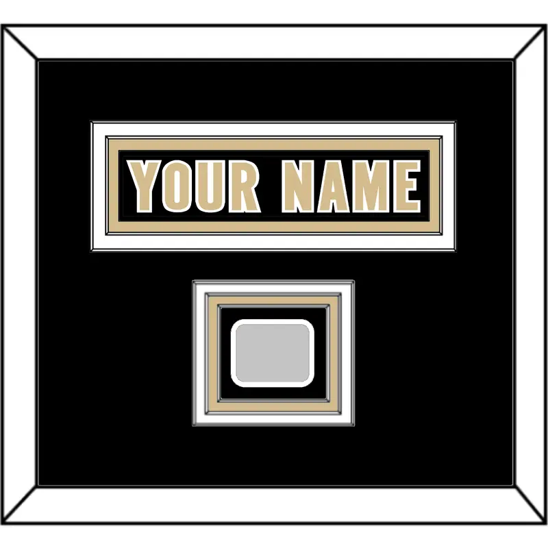 New Orleans Nameplate & Super Bowl XLIV Jersey Patch - Home Black - Triple Mat 3