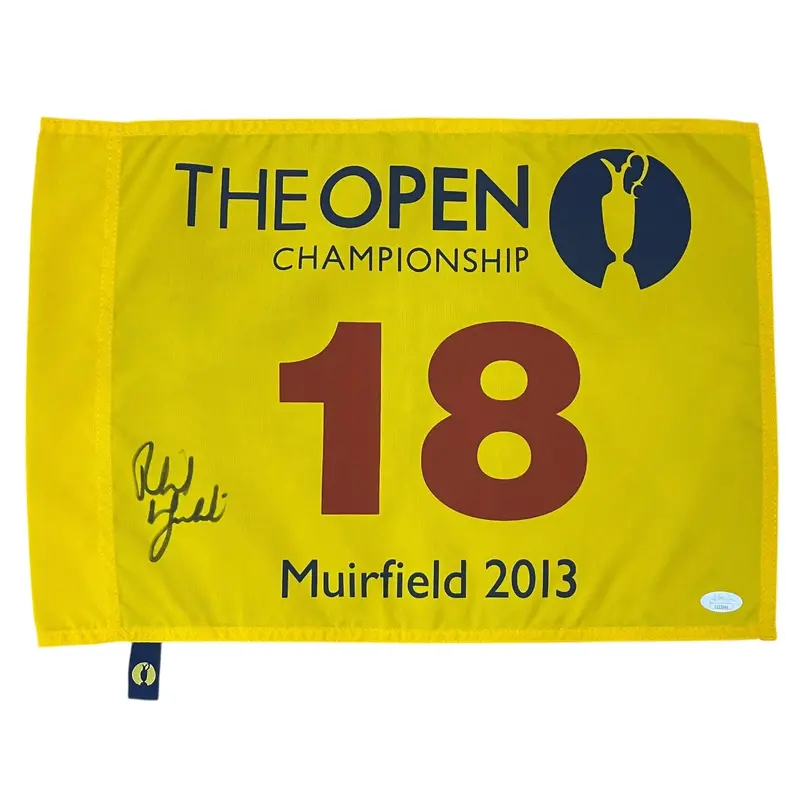 Phil Mickelson Autographed 2013 British Open Muirfield Golf Pin Flag - JSA