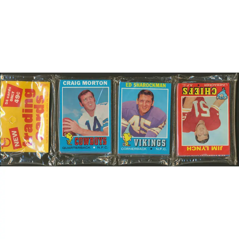 1971 Topps Football Unopened Series 2 Rack Pack (Authenticate)