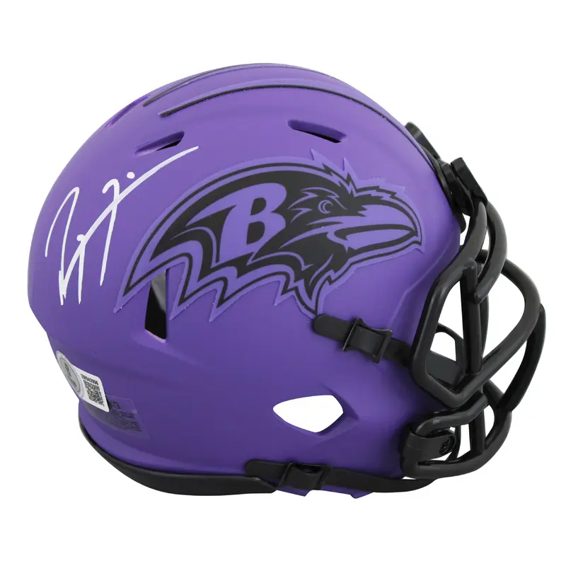 Ravens Ray Lewis Authentic Signed Rave Speed Mini Helmet BAS Witnessed