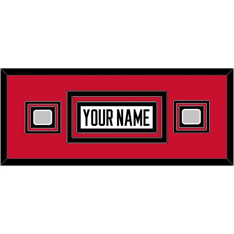 Chicago Nameplate & 2 Stanley Cup Champions Patches - Road White (2007-2017) - Triple Mat 6