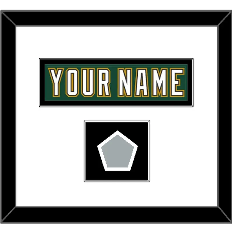 Dallas Nameplate & Stanley Cup Finals Patch - Alternate Green (1997-1999) - Single Mat 1