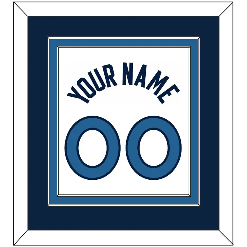 Minnesota Name & Number - White Association - Double Mat 3