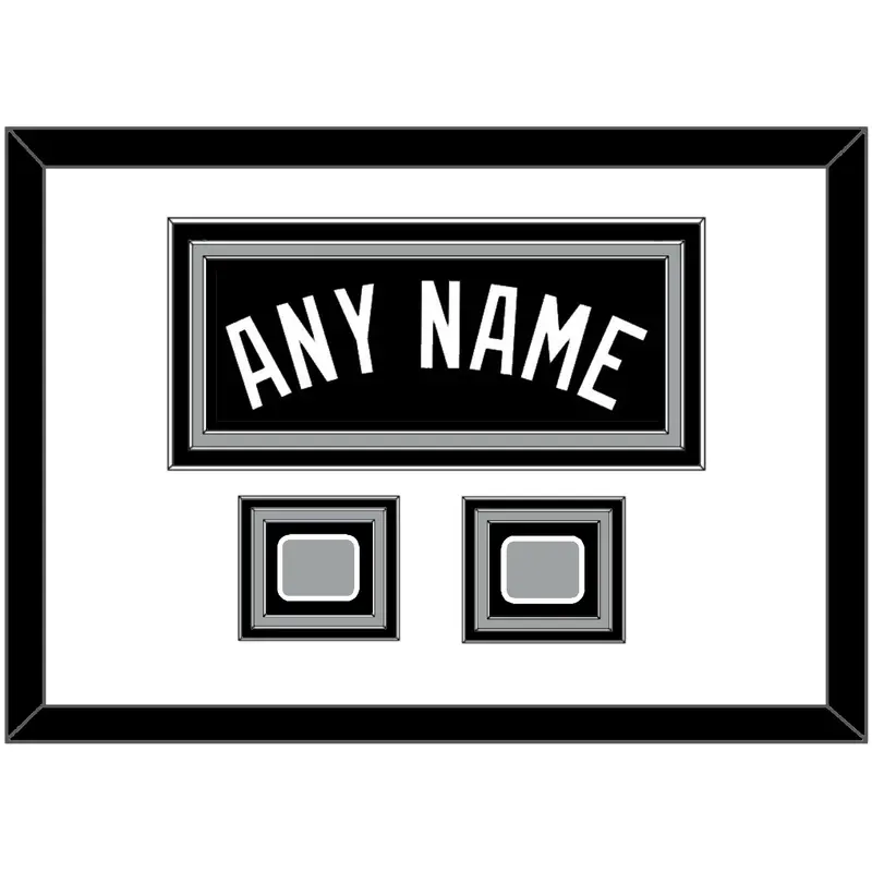 San Antonio Name With 2 Champions Trophy Patches - Road Black (2002-2017) - Triple Mat 1