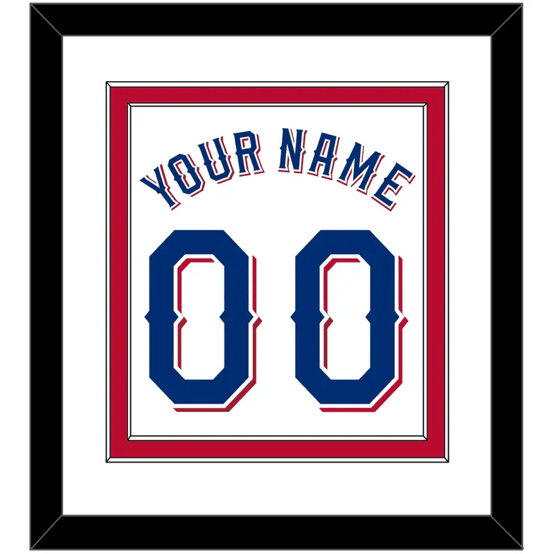 Texas Name & Number - Home White (2020-2023) - Double Mat 2