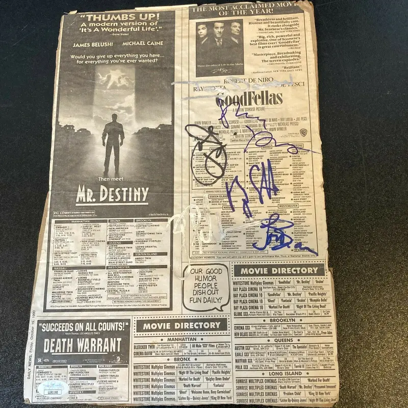 Joe Pesci Cast Signed Autographed Original Goodfellas Display With JSA COA
