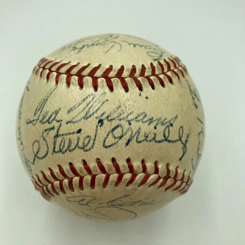 Ted Williams 1951 Boston Red Sox Team Signed American League Baseball JSA COA