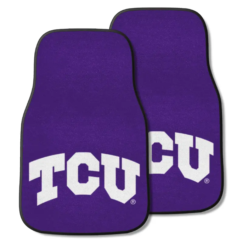 Texas Christian University  2-pc Carpet Car Mat Set