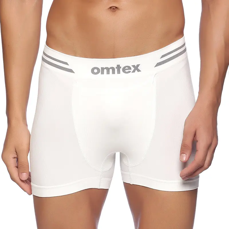 Omtex Seamless Shorts White Men'S | Kibi Sports