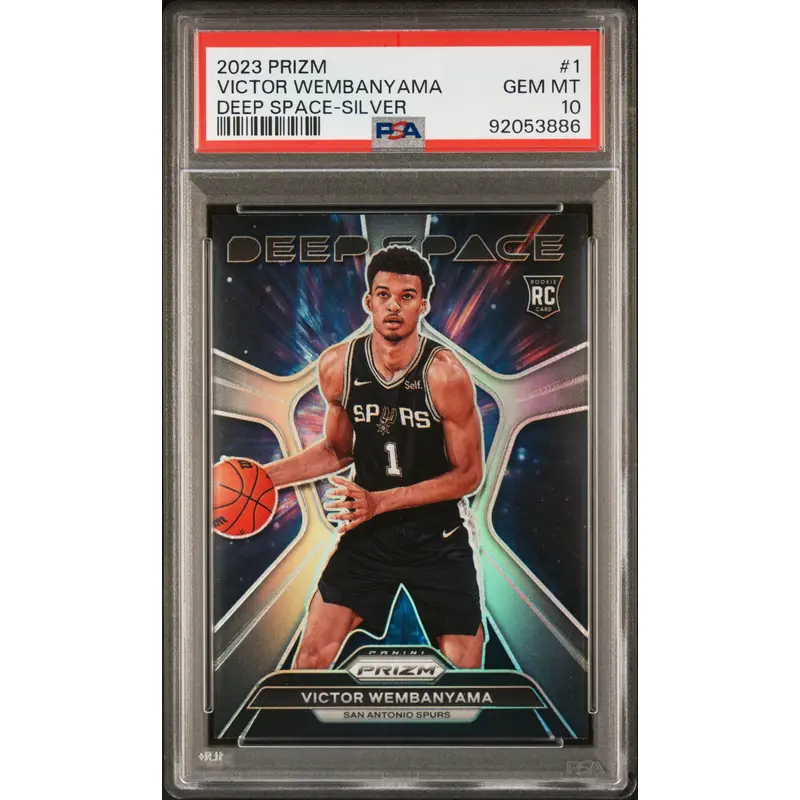 Victor Wembanyama 2023 Panini Prizm Deep Sapce Silver PSA 10 Gem Mint