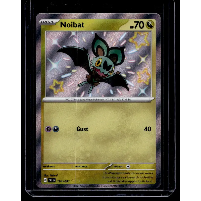 2023 Pokemon Scarlet & Violet - Paldean Fates - Shiny Rare - Noibat #194