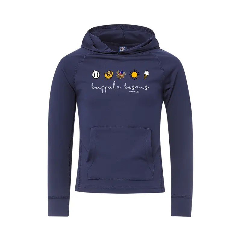 Buffalo Bisons Youth Navy Sunproof Hoodie