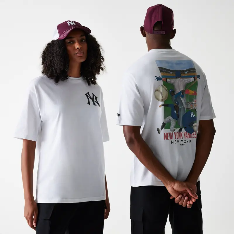 New Era - MLB BASEBALL GRPHC OS TEE - New York Yankees - White