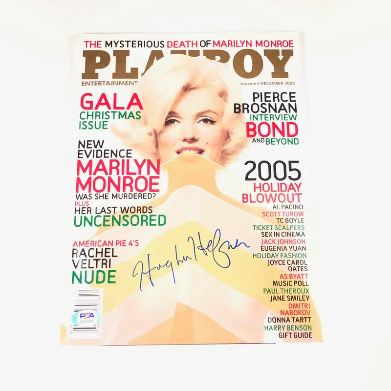 HUGH HEFNER Signed Playboy Magazine PSA/DNA Autographed Marilyn Monroe