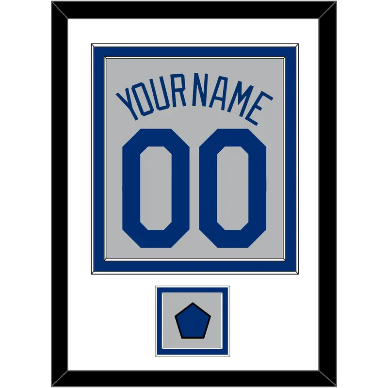 Los Angeles Name, Number & Logo Patch - Road Gray - Double Mat 1