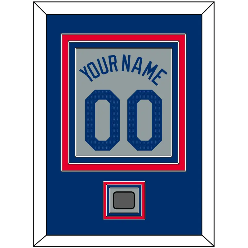 Los Angeles Name, Number & World Series Jersey Patch - Road Gray - Triple Mat 2