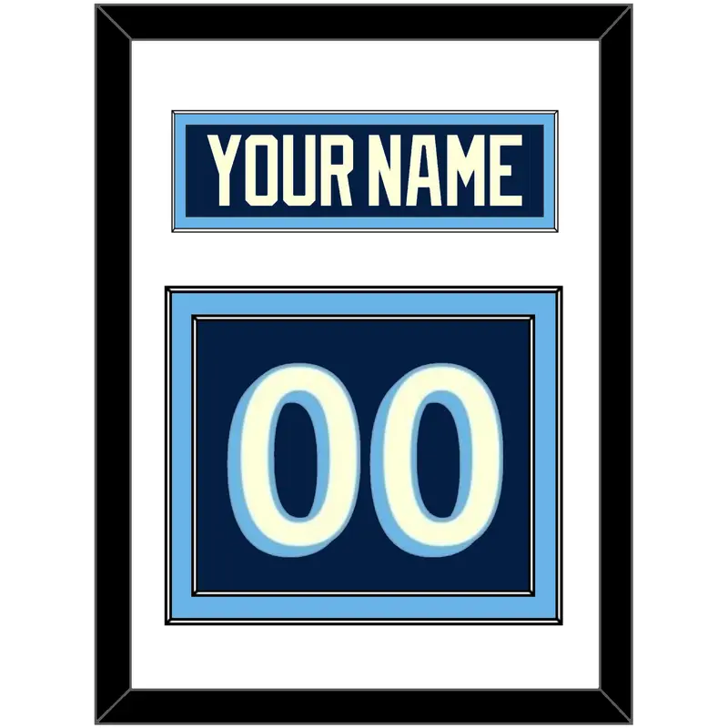 Pittsburgh Nameplate & Number (Back) - 2011 Winter Classic Navy Blue - Double Mat 1