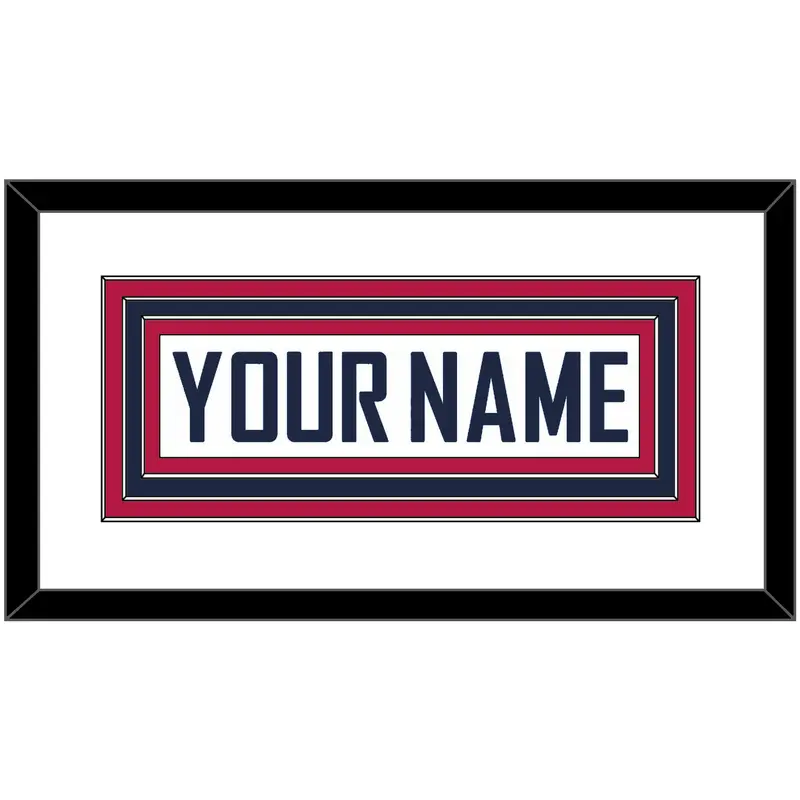 United States Mens Hockey Nameplate - 2010 Olympics Home White - Triple Mat 2