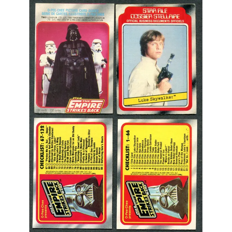 1980 OPC O-Pee-Chee Empire Strikes Back Complete Series 1 Set (132) EX/MT NM