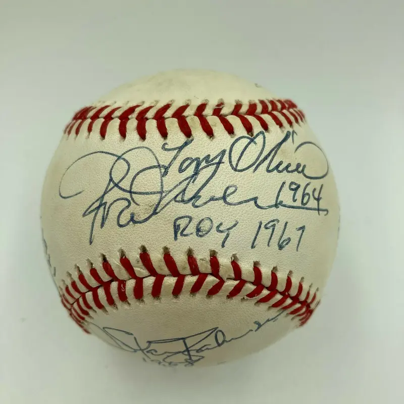 Rookie Of The Year Winners Multi Signed Baseball 10 Sigs Rod Carew With JSA COA