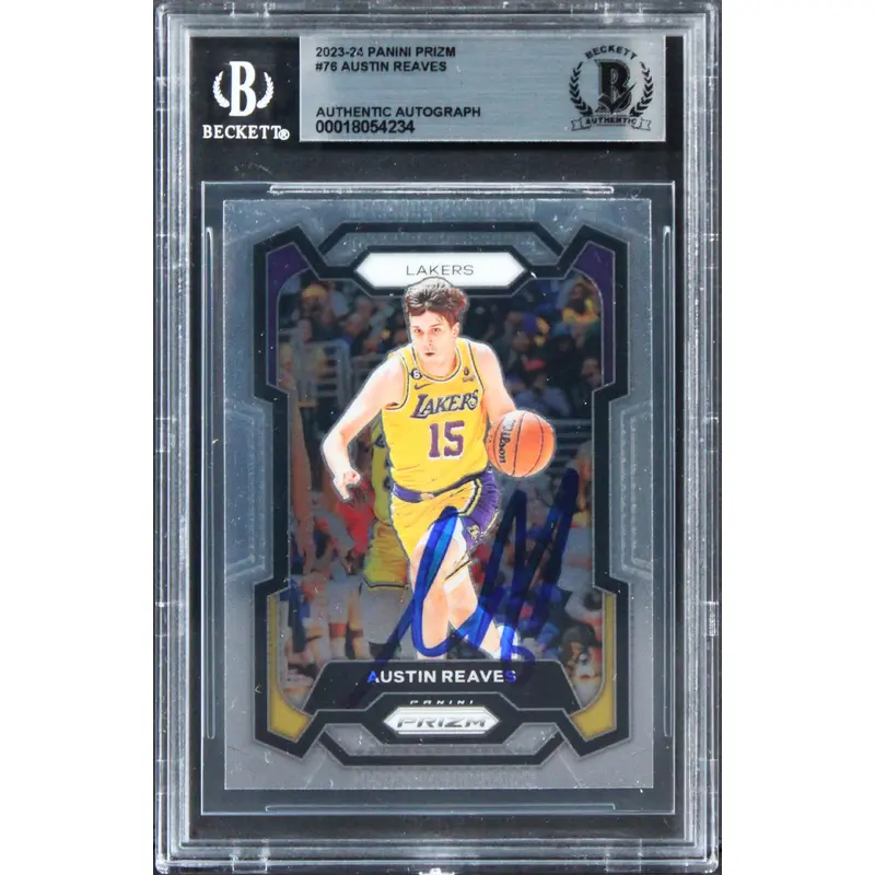 Lakers Austin Reaves Authentic Signed 2022 Panini Prizm #76 Card BAS Slabbed