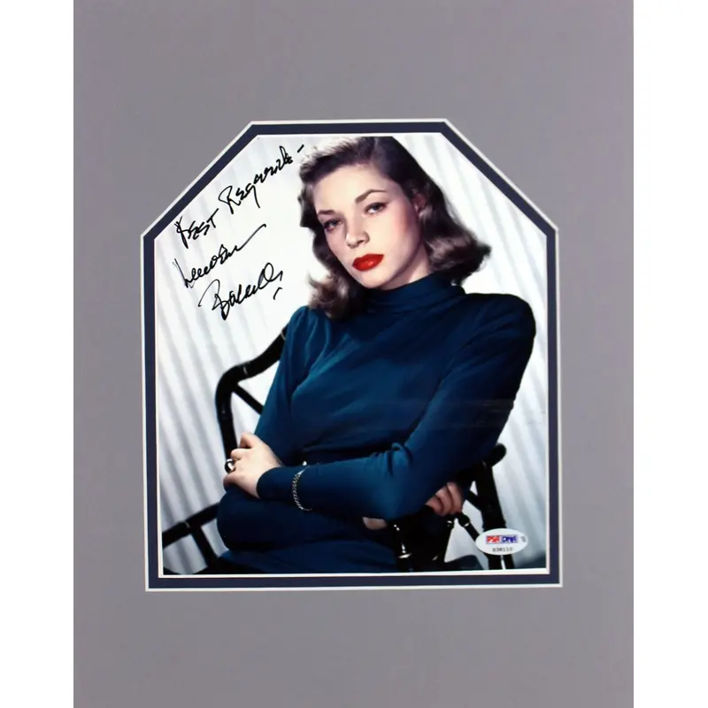 Lauren Bacall "Best Regards" Authentic Signed 8x10 Matted Photo PSA/DNA #S38110
