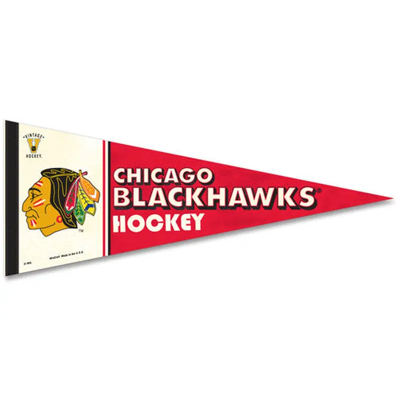 Chicago Blackhawks "Vintage Hockey" Retro 1950s-Style Premium Felt Pennant - Wincraft