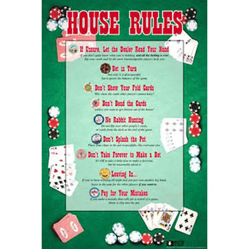 Poker "House Rules" Poster - Aquarius Images