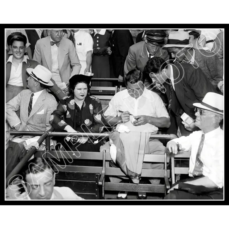 Babe Ruth 11X14 Photo - 1937 Griffith Stadium Yankees - 690