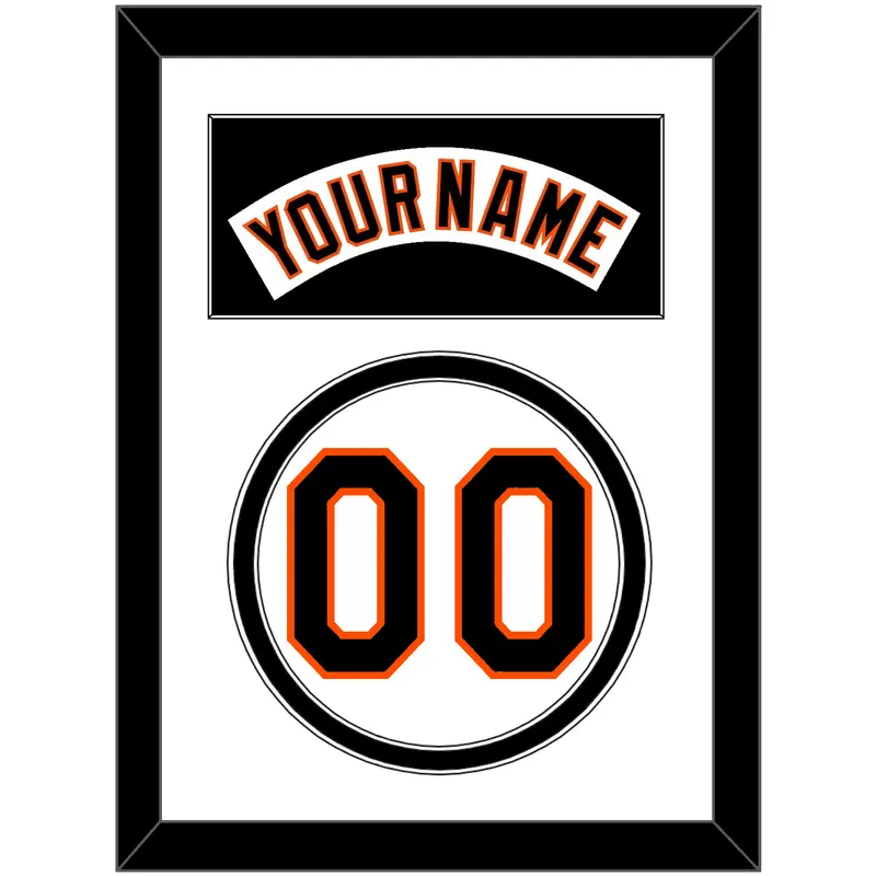 Baltimore Nameplate & Number - Home White (1995-1997) - Double Mat 2