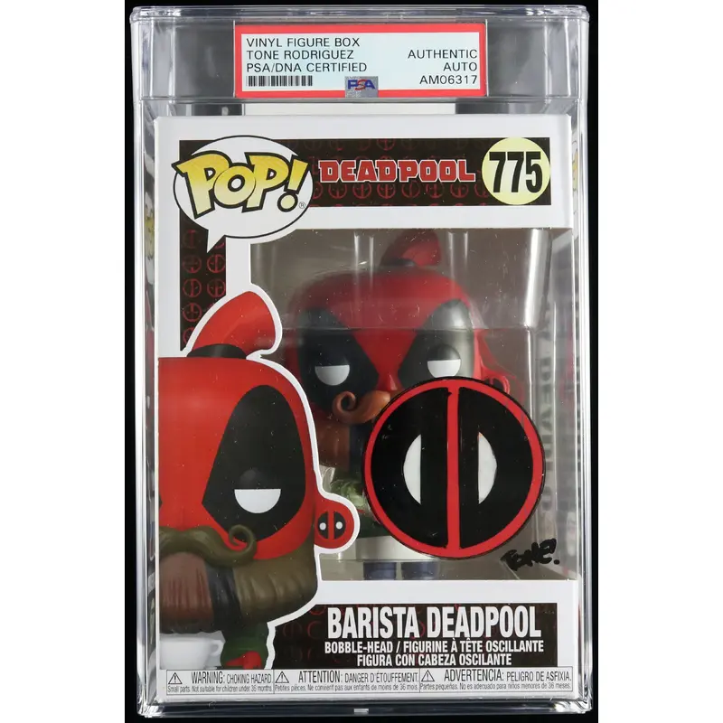 Tone Rodriguez Signed Funko Pop #775 PSA/DNA Encapsulated Barista Deadpool Auto