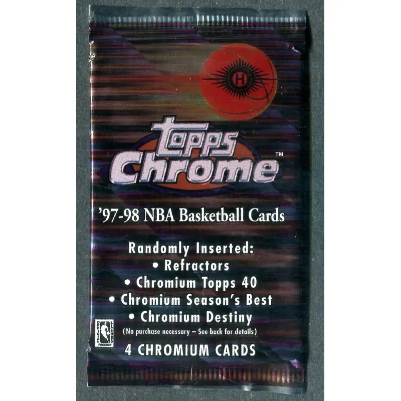 1997/98 Topps Chrome Basketball Unopened Pack (Hobby) (4)