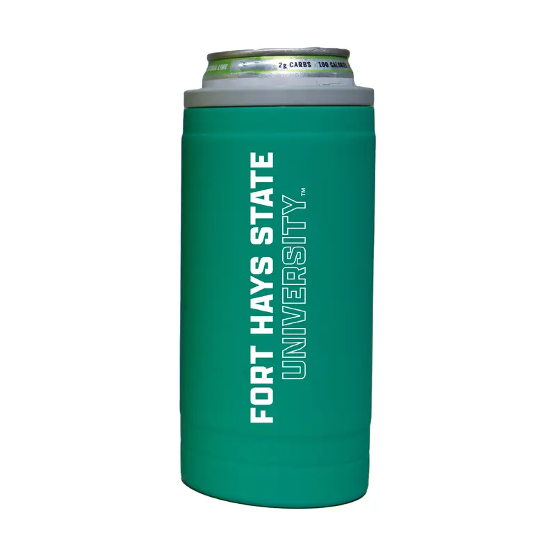 Fort Hays State 12oz Optic Stacked Soft Touch Slim Coolie