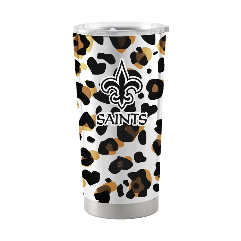 New Orleans Saints 20oz Neutral Leopard Stainless Steel Tumbler