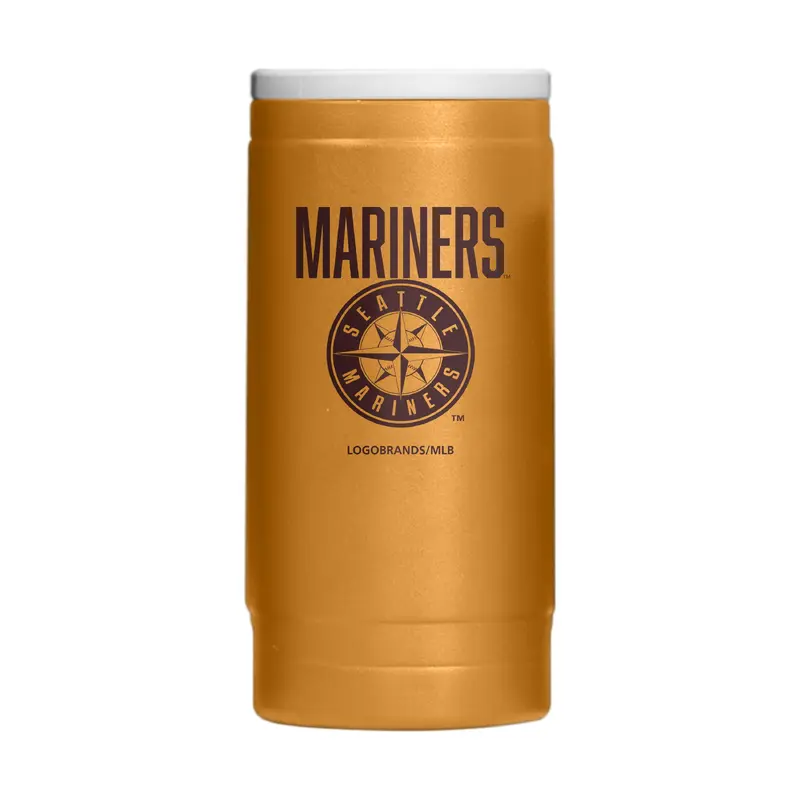 Seattle Mariners Huddle Powder Coat Slim Can Coolie